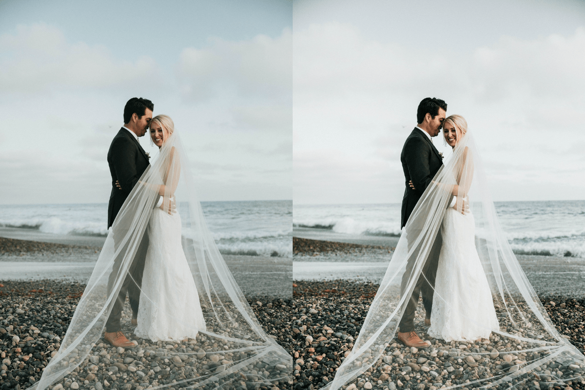 Preset Lightroom pour photo de mariage - Avant/Après